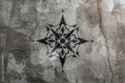 Patterned design on a cemen...