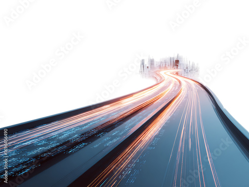 tech highway digital innovation road concept