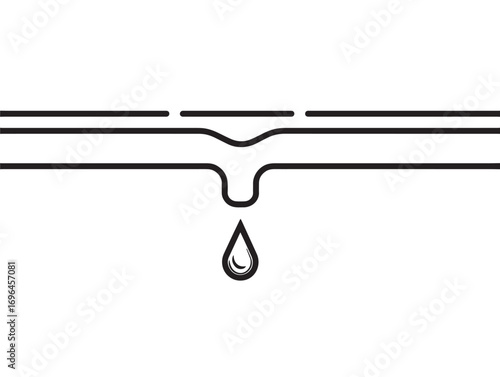 Functional Irrigation Drip Line Design in Modern 2D Vector Art