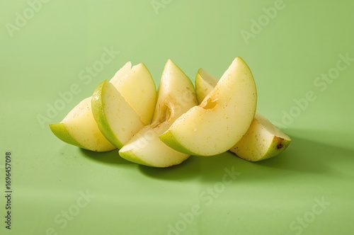 Crunchy apple wedges provide a sweet and mildly tangy taste, ideal for a quick snack.