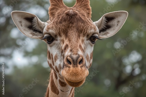 Detailed view of a giraffe,...