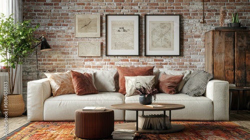 Rustic modern living room