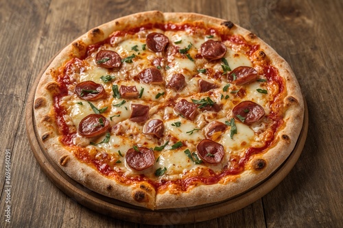 Tasty pizza from Italy pres...