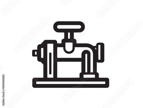 Water Irrigation Pump Design in Modern Minimal Vector Artwork