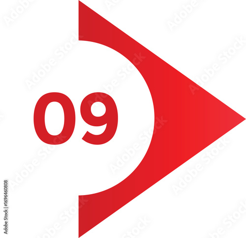 vector illustration of number style