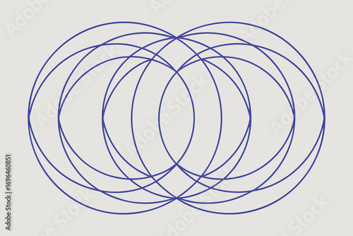 Intersecting Circles Creating a Geometric Design Minimalist Aesthetic Modern Abstract Pattern Background Wallpaper Decorative Element Art and Design