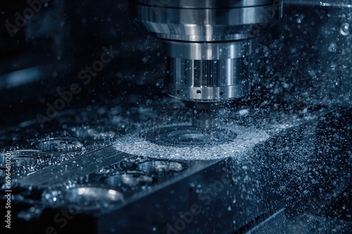 Abstract depiction of a CNC...