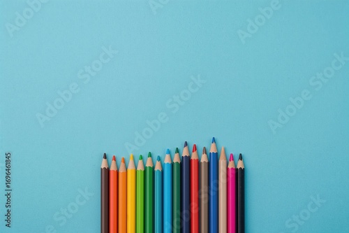 Row of colored pencils form...
