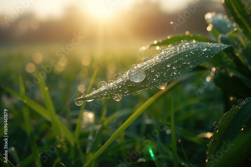 Morning dew on foliage foll...