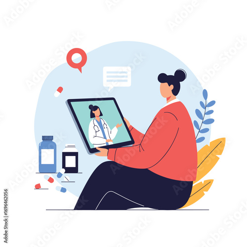 Online doctor consultation and medical telehealth service for healthcare