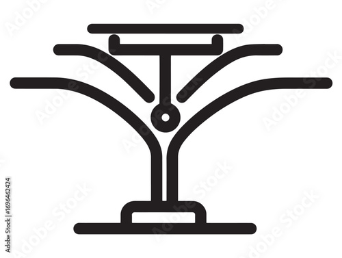Irrigation Sprinkler System Icon in Clean 2D Vector Artwork