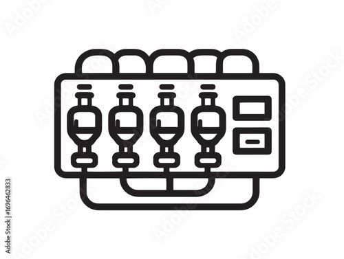 Modern Irrigation System Controller Symbol in Stylish Minimal Vector Illustration
