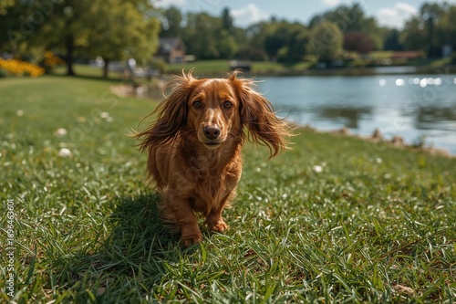 Portrait of a red long-hair...