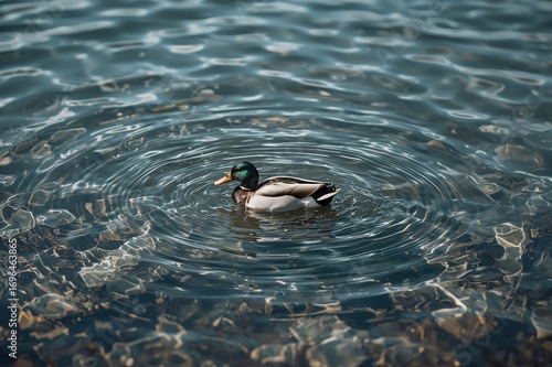 Wooden Duck Figure Partiall...