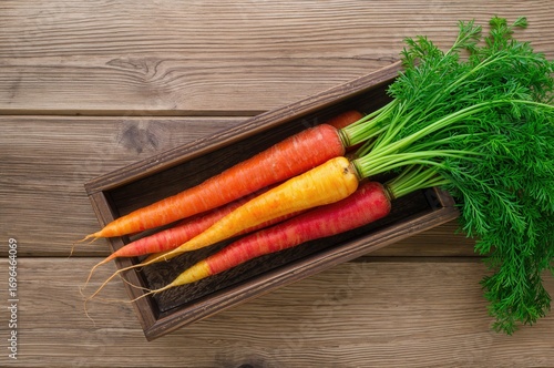 Vibrant multicolored carrot...