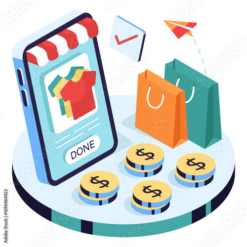 Unique design illustration of order done