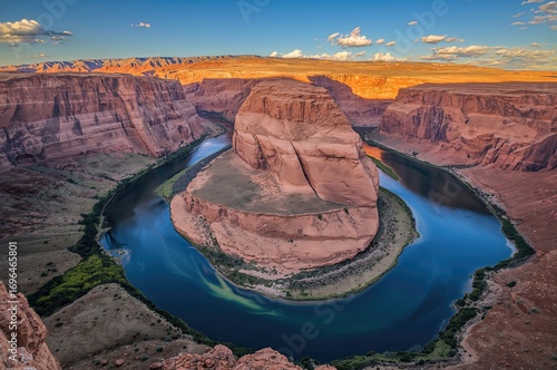 Winding river flowing throu...