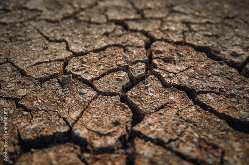 Dried earth fractured durin...