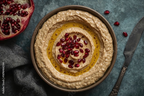 Smooth Chickpea Dip Topped ...