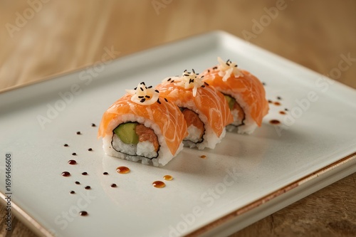 Salmon Sushi Roll Featuring...
