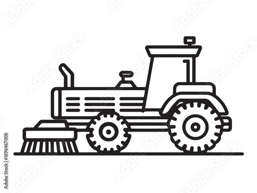 Clean Land Leveler Symbol in Modern Minimalist Vector Illustration