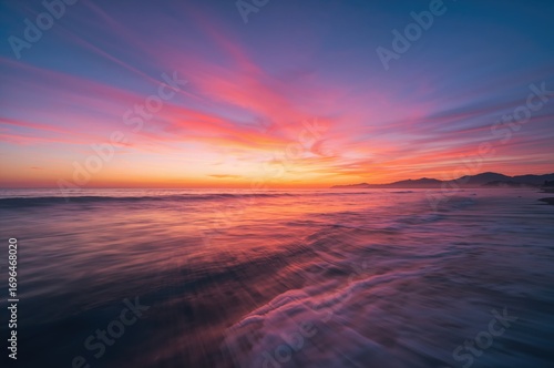 Vibrant dawn breaking above...