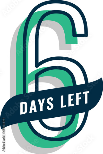 vector illustration of days left