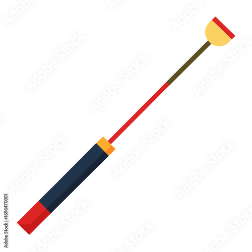 fishing rod isolated on white