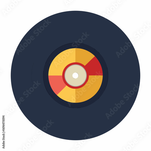 vinyl record isolated on white