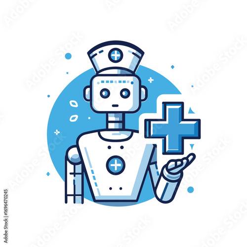 Robot nurse offering assistance in a healthcare setting