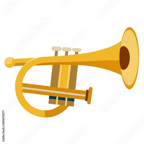 trumpet isolated on white background