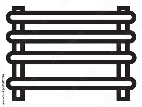 Livestock Chute Equipment Icon in Neat Outline Vector Format