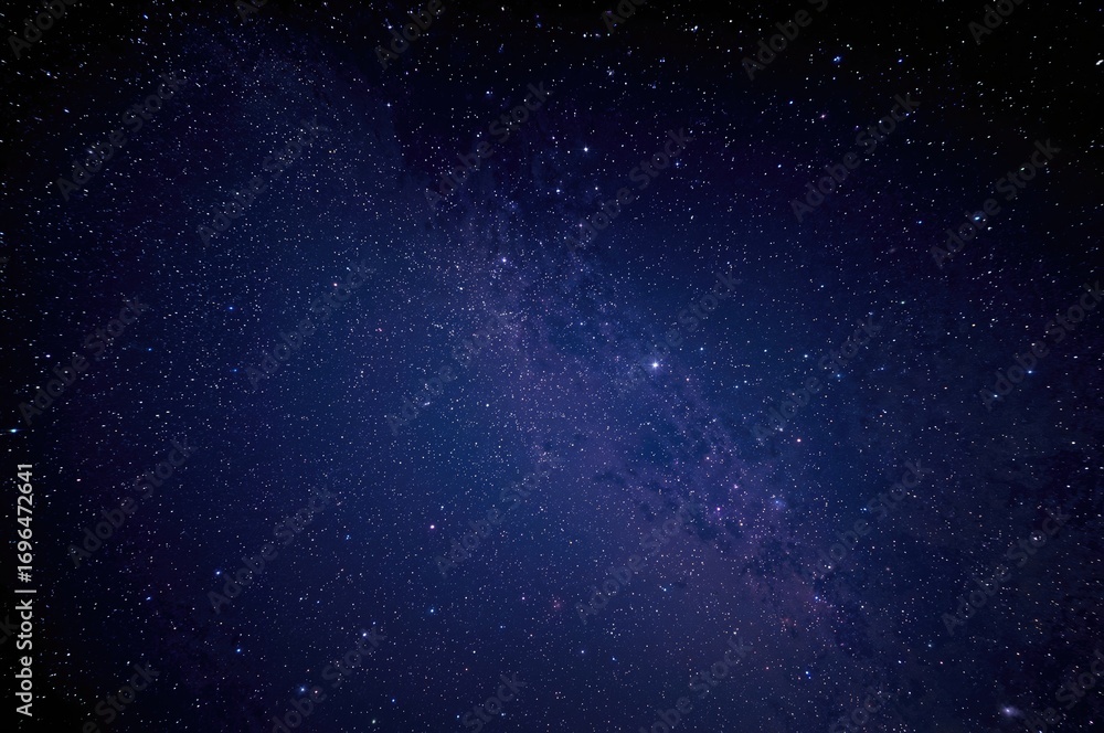 Fototapeta premium Starry night sky in deep blue hues