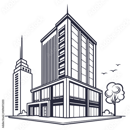 vector illustration of city buildings