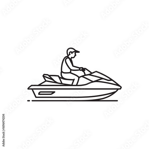 A Person Enjoying a Leisurely Ride on a Jet Ski Exploring the Thrills of Water Sports and Recreation