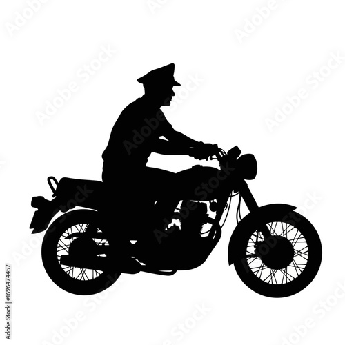 silhouette of a biker