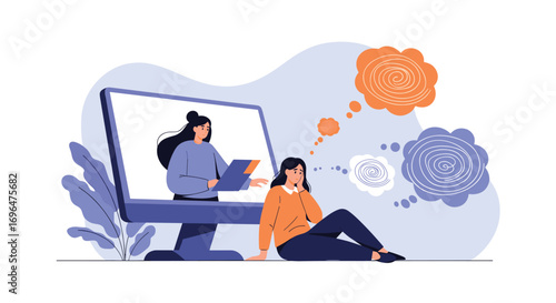 Online mental health support and teletherapy sessions for emotional well-being and psychological help