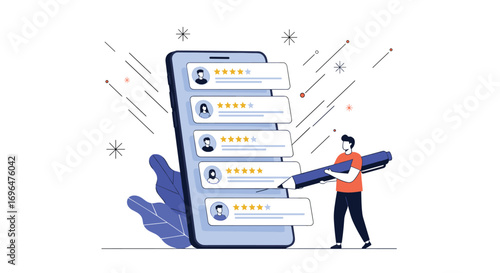 Customer feedback collection through digital surveys on a mobile device for business improvement and service enhancement