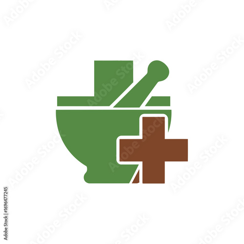 Simple Pharmacy App Icon for Natural Wellness