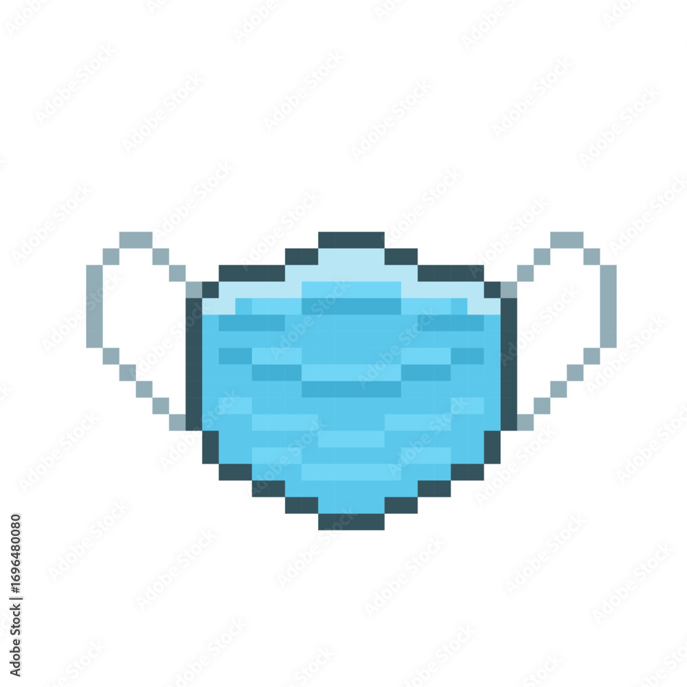 Fototapeta premium medic health mask pixel art