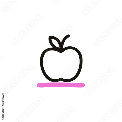 Simple black line drawing of a mouse holding a sword
