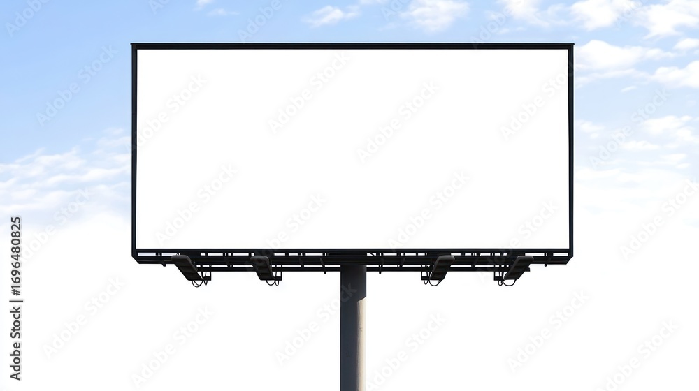 Fototapeta premium Blank billboard against sky with copy space