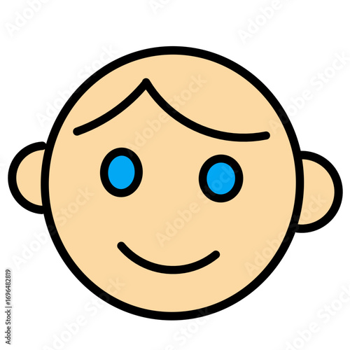 Suitable for babies, children, adults icon label. Vector ilustration 