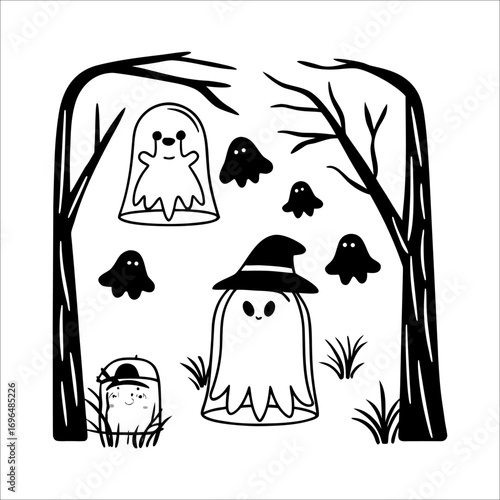Halloween element set	
