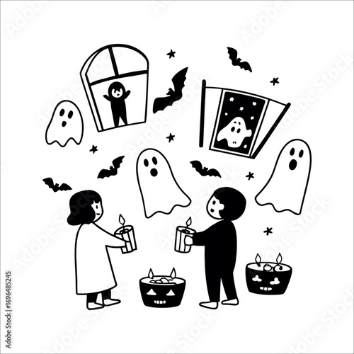 Halloween element set	
