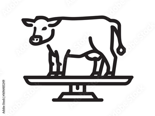 Animal Scale Equipment Symbol in Smooth Elegant Vector Drawing