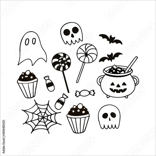 Halloween element set	
