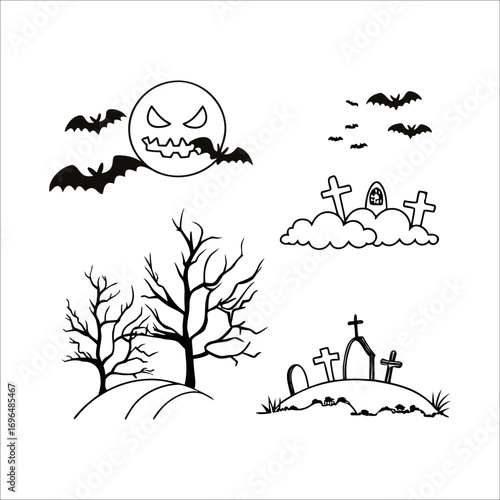 Halloween element set	
