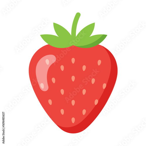 A vibrant and juicy red strawberry, ripe for consumption, symbolizing freshness and healthy eating choices