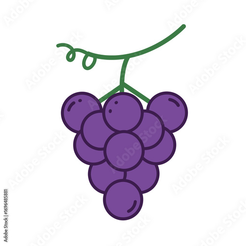 Fresh Purple Grapes Illustration A Delightful Bunch